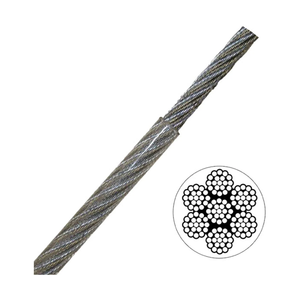 Peak Trading: 1/4-5/16" 7x19 Vinyl Coated Galvanized Aircraft Cable - Clear - Per Foot