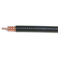 1/4" Superflexible Corrugated Cable, Black, Per Foot