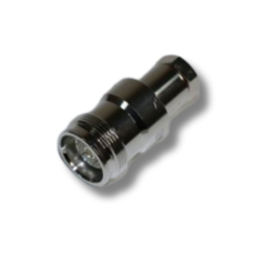 4.3-10 Female Coaxial Connector for 1/4" Superflexible Cable Field Installed