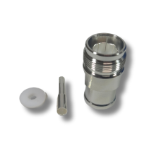 4.3-10 Female Solder Coaxial Connector for 1/2" Flexible Cable