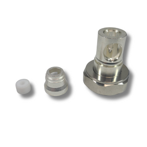 7/16 DIN Male Right Angle 1/2" Super Flexible Solder Center Solder Body Connector