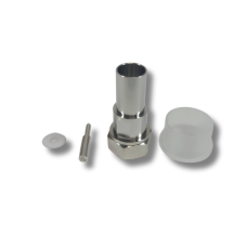 4.3-10 Male Coaxial Connector for 1/2" Superflexible Cable Solder Center Solder Body