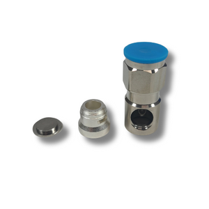 N Male Right Angle 1/2" Super Flexible Solder Center Solder Body Connector