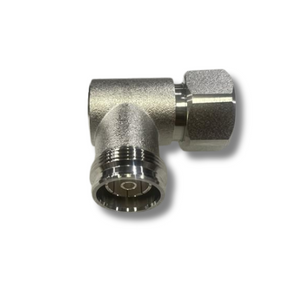 4.3-10 Female Right Angle to 4.3-10 Male RF Adapter