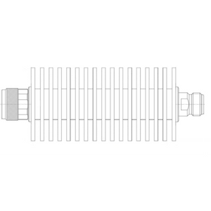 N Male to N Female 20dB 100 Watts Attenuator