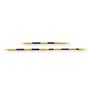 Cone Bar, 4' - 6' Adjustable ABS Black w/ Yellow Engineer Grade Reflective Sheeting