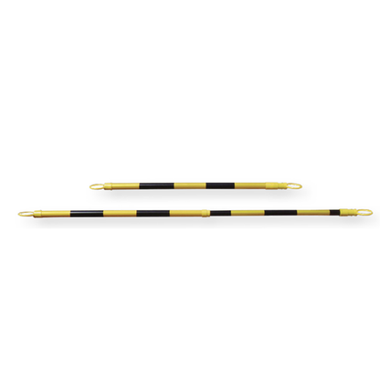 Cone Bar, 4' - 6' Adjustable ABS Black w/ Yellow Engineer Grade Reflective Sheeting