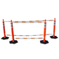 Cone Bar, 6' - 10' Adjustable White w/ Red & White Engineer Grade Reflective Sheeting