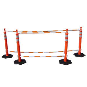 Cone Bar, 6' - 10' Adjustable White w/ Orange & White Engineer Grade Reflective Sheeting