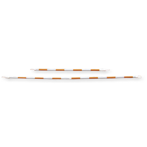 Cone Bar, 6' - 10' Adjustable White w/ Orange & White Engineer Grade Reflective Sheeting