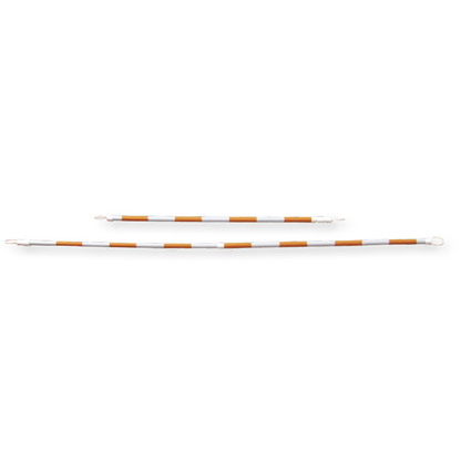 Cone Bar, 6' - 10' Adjustable White w/ Orange & White Engineer Grade Reflective Sheeting