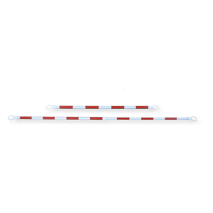 Cone Bar, 6' - 10' Adjustable White w/ Red & White Engineer Grade Reflective Sheeting