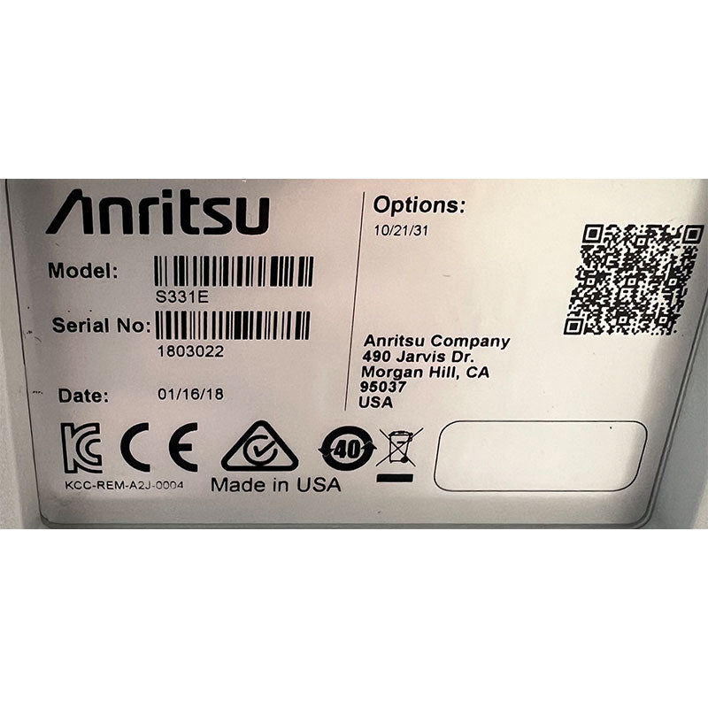S331E-REF Anritsu: S331E Refurbished Site Master | Launch 3 Telecom