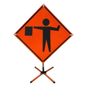 TrafFix: Sign Stand w/ Step-N-Drop Legs & Universal Sign Holder
