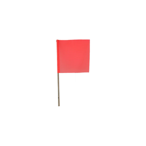TrafFix: Fluorescent Orange Polyester Mesh Flag, 18"x18" with 3/4" dia. x 36" Wood Dowel - Pack of 100