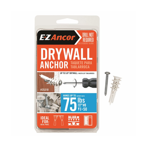E-Z Ancor: Twist-N-Lock 75 lbs. Drywall Anchors (50-Pack)