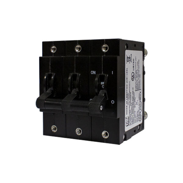 CBI: 80VDC, 250 Amp Bullet Breaker, 3 Pole, Black Handle, Mid Trip ...