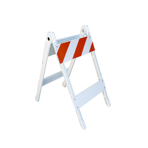 TrafFix Devices: Type I Barricade, All Plastic w/ EG Sheeting 8" x 24" Top Panels 6" x 24" Bottom Panels