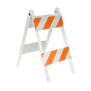 TrafFix Devices: Type II Barricade, All Plastic w/ EG Sheeting 12" x 24" Top Panels, 8" x 24" Bottom Panels