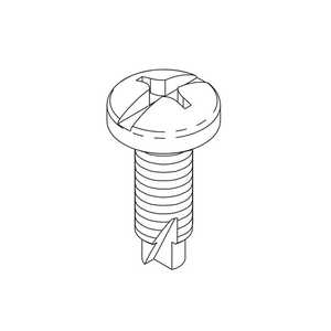 Chatsworth: Combination Pan Head, Pilot Point Mounting Screws, 12-24 Nominal Size, Black, Package of 50