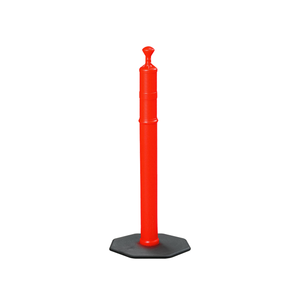 TrafFix Devices: Orange 42" Grabber Tube II, No Reflective Collars, 12# Base