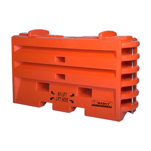 TrafFix Devices: 43" Sentry Water-Cable Barrier Wall TL2/TL3, Orange, w/ T-Pin, Fill Cap & Drain Plug