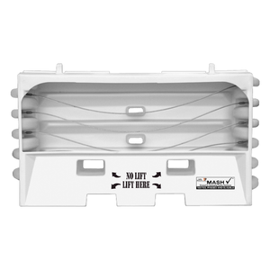 TrafFix Devices: 43" Sentry Water Cable Barrier Wall TL2/TL3, White, w/ T-Pin, Fill Cap & Drain Plug