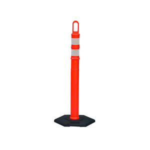 TrafFix Devices: Orange 42" Looper Tube, (2) 3" Reflective Collars, 12# Base