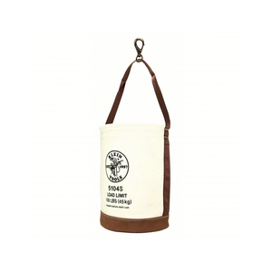 Klein: Grunt Bucket, Leather Bottom, w/Hook, 100 lb Load, 17
