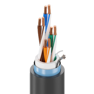 Belden: 8 (4 Pair) 600v, Conductor Multi-Pair, Cat6 Cable Black 23 AWG Foil 100.0' (30.5m)
