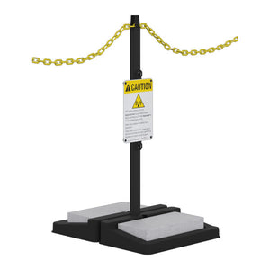 ConcealFab: RF Safety Sign Stand, PVC IM3 &lt;-100 dBm