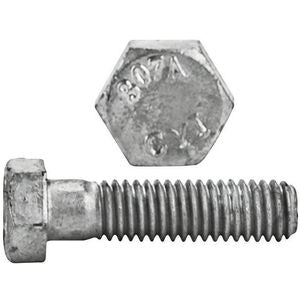 1/2" x 1-1/2" Galvanized Bolt, Fully Threaded, EA
