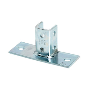 B-LINE: 2-Hole Unistrut 1-5/8" Post Base, Zinc Plated