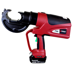 Burndy: 12T C-Head Battery Crimper, Hard Case, 3Ah Makita Batteries