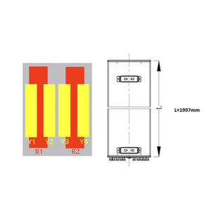 Sinclair Technologies: 12-port panel antenna, 2x698-960, 2x1427-2690, and 2x1710-2690 MHz, 65˚, Integrated RET