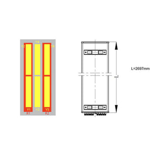 Sinclair Technologies: 16-port panel antenna, 2x698-960, 1x1427-2690, and 5x1710-2690 MHz, 65˚, Integrated RET