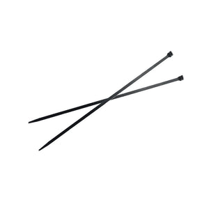 Burndy: Cable Tie, 15" Length x 0.3" Width, 4" Bundle Diameter, 120 Lb Tensile Strength, Nylon 6.6, UV Black, 50 per pack