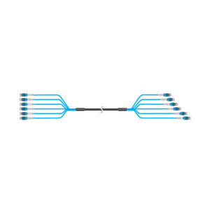 CommScope: 40ft HELIAX FiberFeed Direct Trunk, 12 OM4 Bend-Insensitive Multimode Fiber DLC to DLC