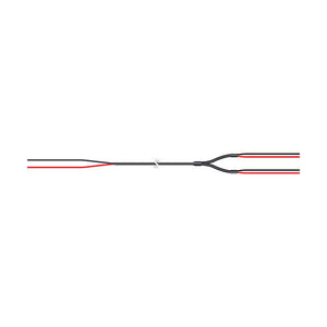 CommScope: 25' 2x8 AWG RRH Y-Power Cable, Heliax, Red/Black