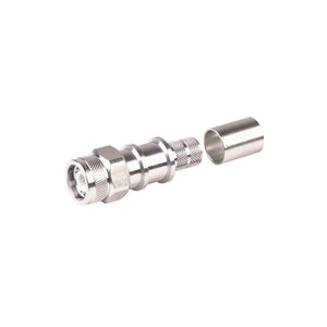 Times Microwave Systems: Connector, TNC, Plug, Crimp, Non-Solder, Hex-knurl, Braid, LMR-400 Series