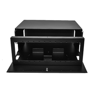 Fiber Instrument Sales: Patch Panel 4RU Holds (12) Adapter Plates Solid Door Unloaded Black