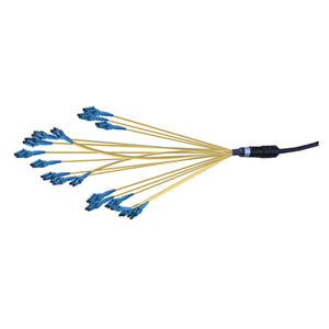 Rosenberger: 24 Channel (48 Fiber) Trunk, Single Mode. Connector Top 24 X LCC, Connector Bottom 24 X LCC; Cable: 48 Fibers 9/125 M Single Mode Optical Fiber; Length 150 Meters