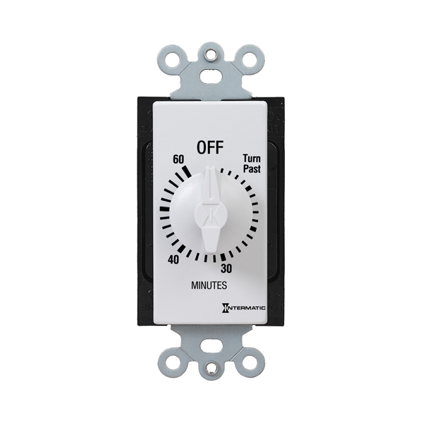 Intermatic Spring Timer Intermatic: Spring-Wound Timer: 0 to 60 min, White, 20 A Max. Amps