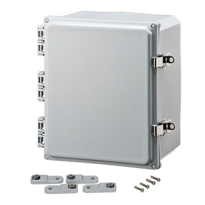 Integra: 12"x10"x6" Premium NEMA 4X Outdoor Rated Polycarbonate Enclosure with SS Locking Latch
