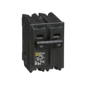 Square D: Two Pole Miniature Circuit Breaker, 25 Amp