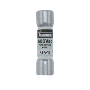 Eaton: Fast Acting Fuse, Supplemental, 600VAC, 10A, KTK Series