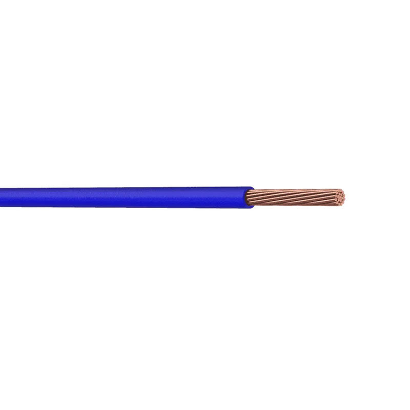 Wire Stranded Blue Ground Conductor, Copper, #1/0 THHN Insulated, Stranded, Blue