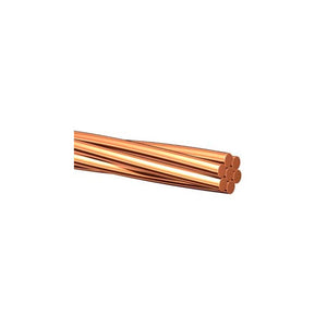 2 AWG, 7 Strand Bare Copper, Concentric Soft-Drawn, Per Foot