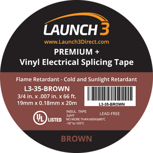 Vinyl 35 Series Electrical Tape, Brown, 3/4" x 66'