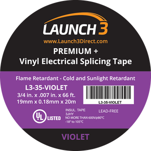 Vinyl 35 Series Electrical Tape, Violet, 3/4" x 66'